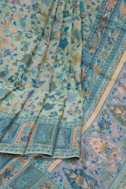 Green Handloom Kashmiri Kani Silk Saree 10076931