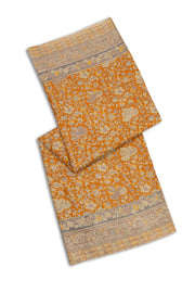 Yellow Kashmiri Printed Silk Saree 10076942