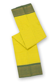 Lime Yellow Kanjivaram Vegan Silk Saree 10077091
