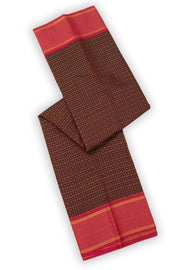Brown Kanjivaram Vegan Silk Saree 10077092