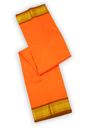 Orange Kanjivaram Vegan Silk Saree 10077093