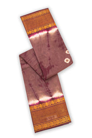 Maroon Handcrafted Sungudi Cotton Saree Without Blouse 10077114