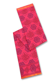 Pink Handcrafted Sungudi Cotton Saree 10077135