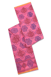 Bright Pink Handcrafted Sungudi Cotton Saree 10077138