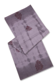 Grey Handcrafted Sungudi Cotton Saree 10077139