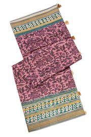 Dusty Pink Printed Semi Tussar Silk Saree 10077229