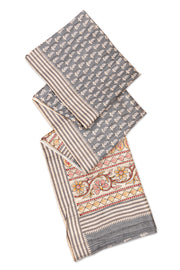 Grey Printed Semi Tussar Silk Saree 10077240