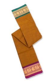 Brown Handloom Chettinad Cotton Saree 10077288