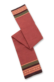 Rust Brown Handloom Chettinad Cotton Saree 10077293