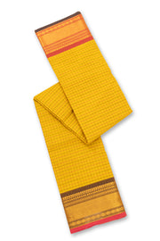 Mustard Yellow Handloom Chettinad Cotton Saree 10077304