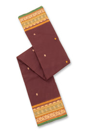 Brown Handloom Chettinad Cotton Saree 10077311