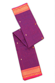 Purple Handloom Chettinad Cotton Saree 10077313