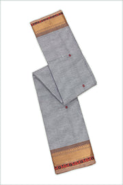 Grey Handloom Chettinad Cotton Saree 10077315