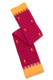 Rani Pink Handloom Chettinad Cotton Saree 10077327