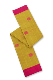 Lime Yellow Handloom Chettinad Cotton Saree 10077331