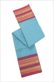 Sky Blue Handloom Chettinad Cotton Saree 10077334