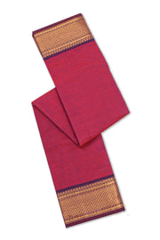 Maroon Handloom Chettinad Cotton Saree 10077340