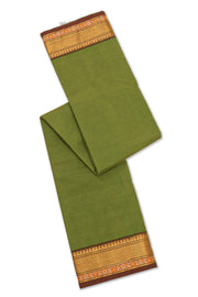 Leaf Green Handloom Chettinad Cotton Saree 10077341