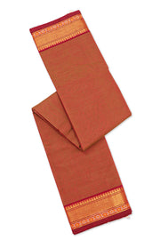 Dusty Brown Handloom Chettinad Cotton Saree 10077343