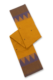 Mustard yellow Handloom Chettinad Cotton Saree 10077352