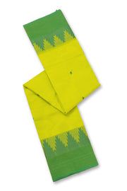 Lemon Yellow  Handloom Chettinad Cotton Saree 10077353