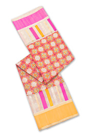 Multicolor Chanderi Printed Silk Cotton Saree 10077367