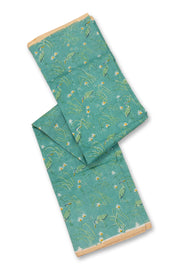 
Blue Floral Motifs Chanderi Printed Silk Cotton Saree 10077377
