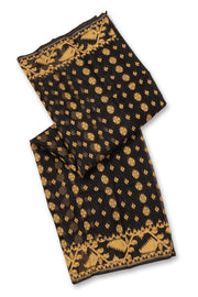 Black Handloom Jamdani Cotton Saree 10077547