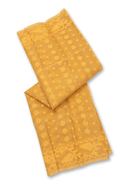 Yellow Handloom Jamdani Cotton Saree 10077548