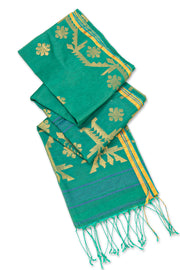 Green Bengal Handwoven Cotton Saree 10077685
