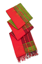 Green Bengal Handwoven Cotton Saree 10077686