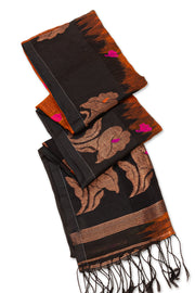 Brown Bengal Handwoven Cotton Saree 10077694