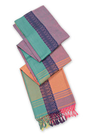 Lavender Bengal Handwoven Cotton Saree 10077701
