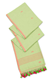 Green Bengal Handwoven Cotton Saree 10077707