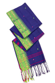 Blue Bengal Handwoven Cotton Saree 10077710