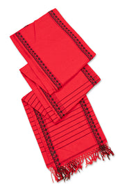 Red Bengal Handwoven Cotton Saree 10077711