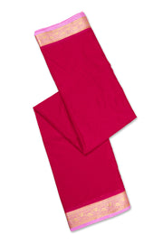 Magenta Pink Mysore Semi Crepe Silk Saree 10077781