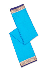 Sky Blue Mysore Semi Crepe Silk Saree 10077788