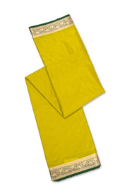 Lime Yellow Mysore Semi Crepe Silk Saree 10077789