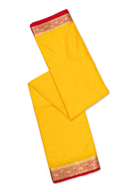 Yellow Mysore Semi Crepe Silk Saree 10077791