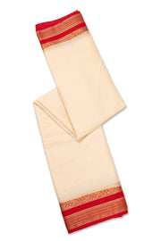 Cream Mysore Semi Crepe Silk Saree 10077801