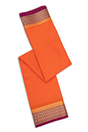 Tangerine Orange Mysore Semi Crepe Silk Saree 10077814