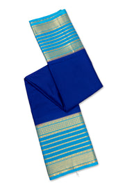 Blue Mysore Semi Crepe Silk Saree 10077818