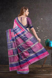 Multi Colour Printed Tussar Silk Saree 10076291
