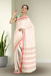 White Handloom Kanchi Cotton Saree 10071738