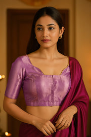 Lavender Banarasi Tissue Silk Blouse 10075965