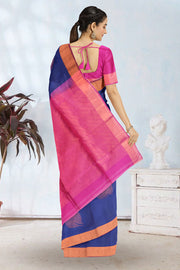 Steel Blue Kanjivaram Soft Silk Saree 10059809