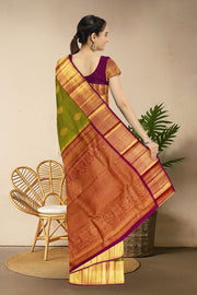 Green Korvai Kanjivaram Silk Saree 10065796