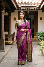 Magneta Vegan Silk Kanjivaram Saree With Checks Design 10077937