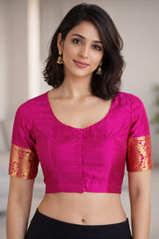 Pink Kanjivaram Soft Silk Blouse 10076983